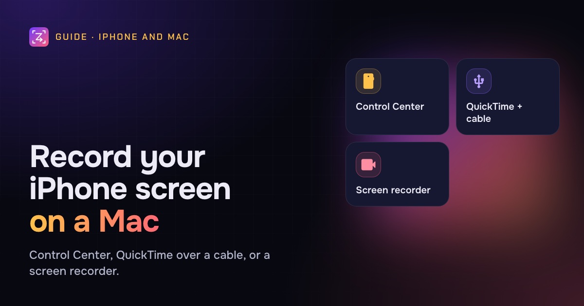 Record your iPhone screen on a Mac with Control Center, QuickTime and a cable, or a screen recorder